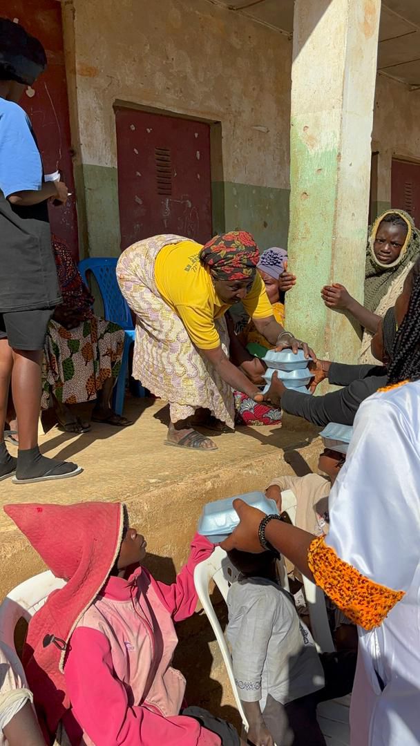 Sharing food during outreach