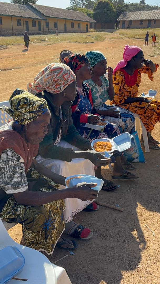 Sharing food during outreach