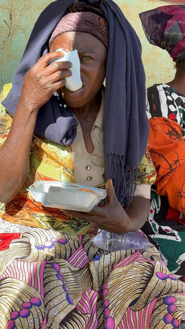 Sharing food during outreach