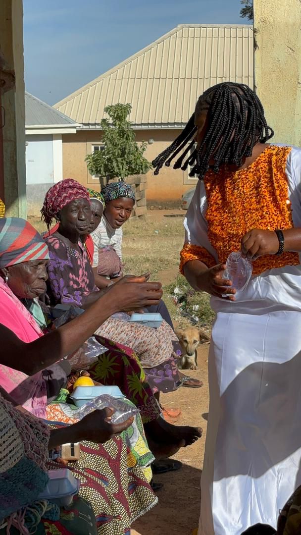 Sharing food during outreach