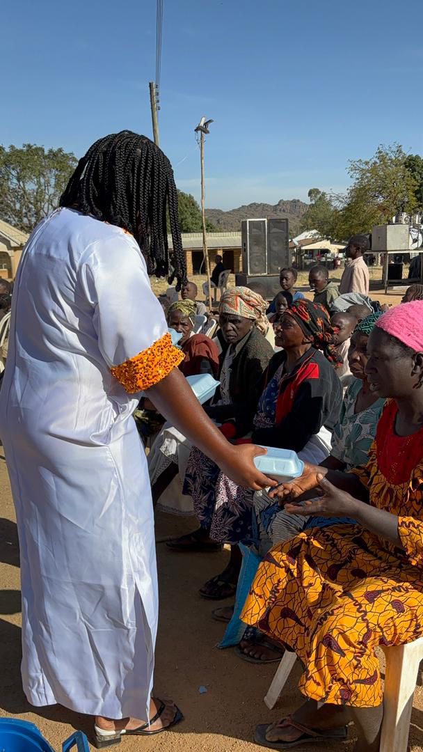 Sharing food during outreach